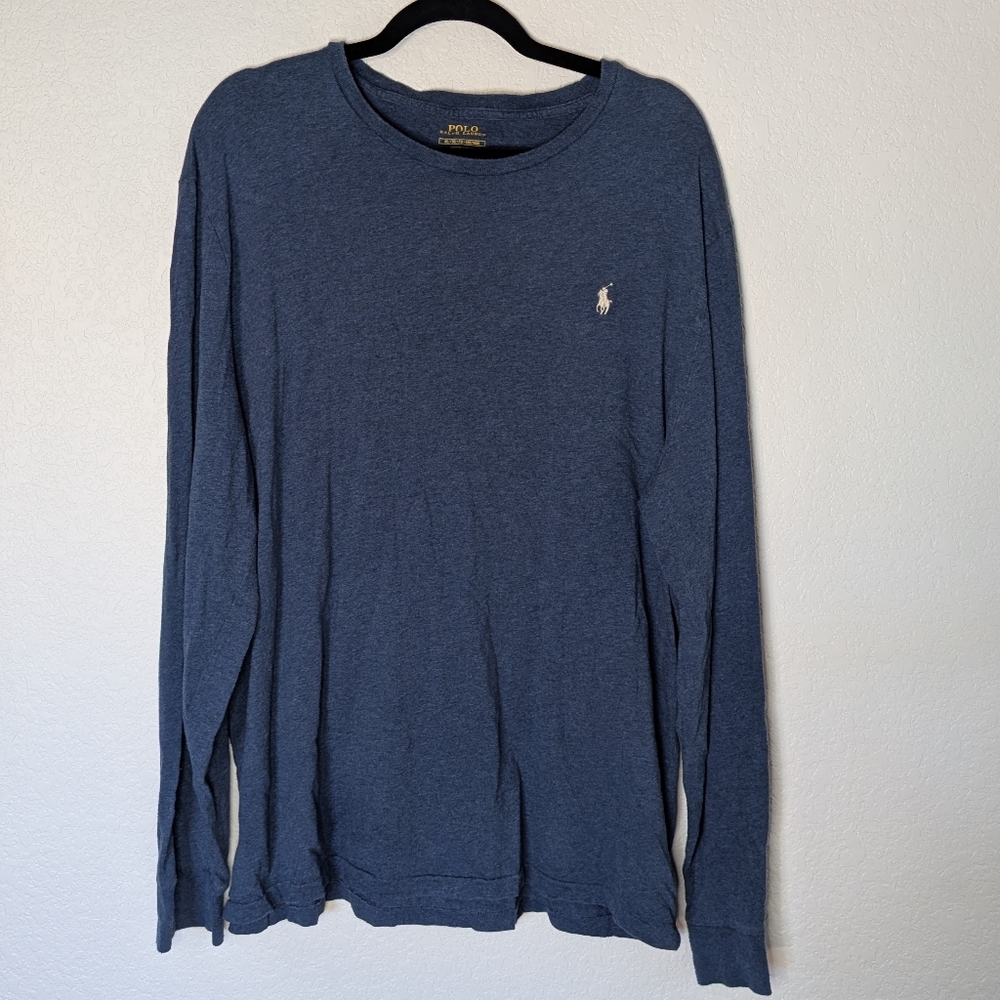 Polo by Ralph Lauren Men's Classic Navy Long Sleeve Tee